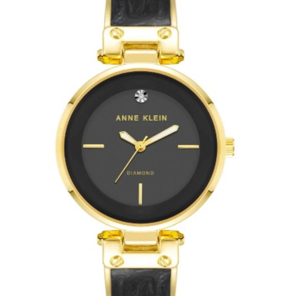 Anne Klein Women's Genuine Diamond Dial Bangle Watch